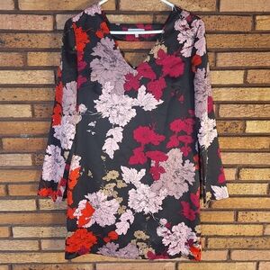 1. State Multicolor Oriental Floral Long Sleeve Dress